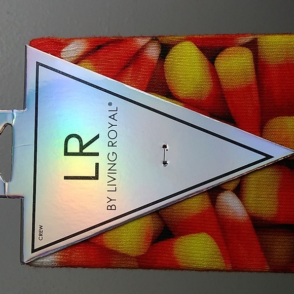 Living Royal Crew Shocks Unisex Candy Corn Print Halloween - Picture 4 of 5